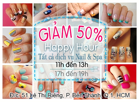 Giảm giá 50% cho khách hàng đến shop khung giờ: 11h-13h và 17h-19h.