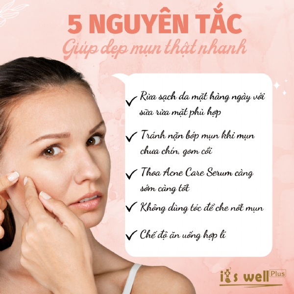5 NGUYÊN TẮC VÀNG ĐỂ DẸP MỤN NHANH